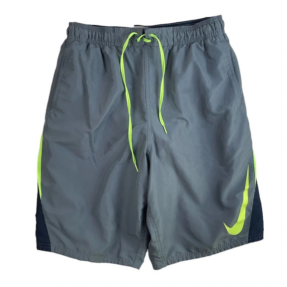 SH689 Mens Nike Athletic Brand Performance Beach Lined Swim Trunks M - Picture 4 of 7